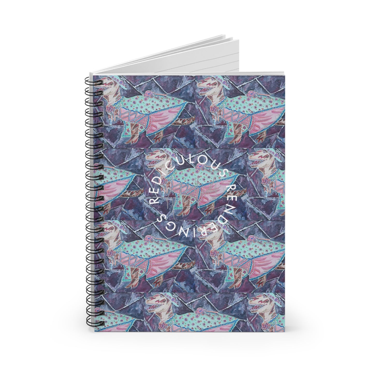 T-Rex Spiral Notebook - Ruled Line 118 Pages, Printed Cover