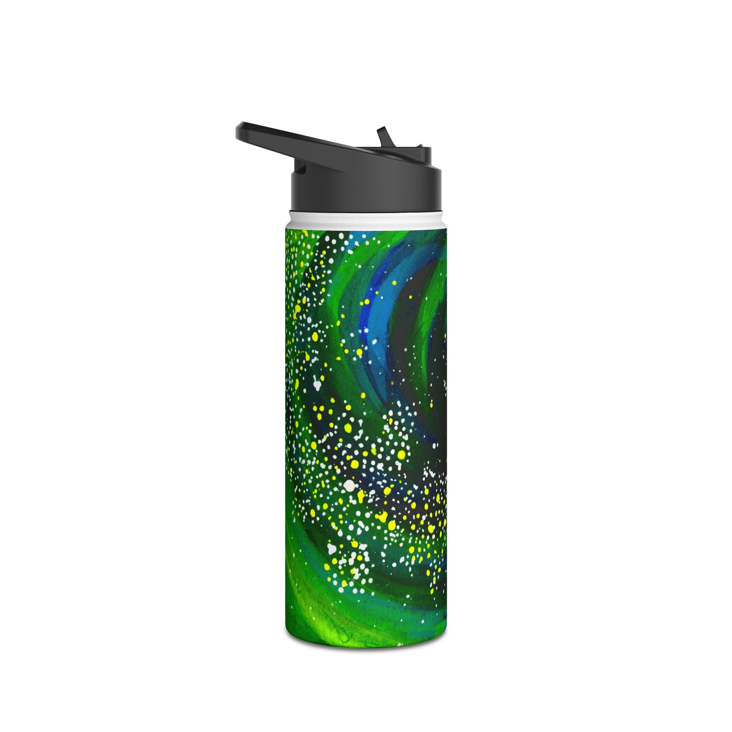 Spiral Galaxy Stainless Steel Water Bottle, Standard Lid