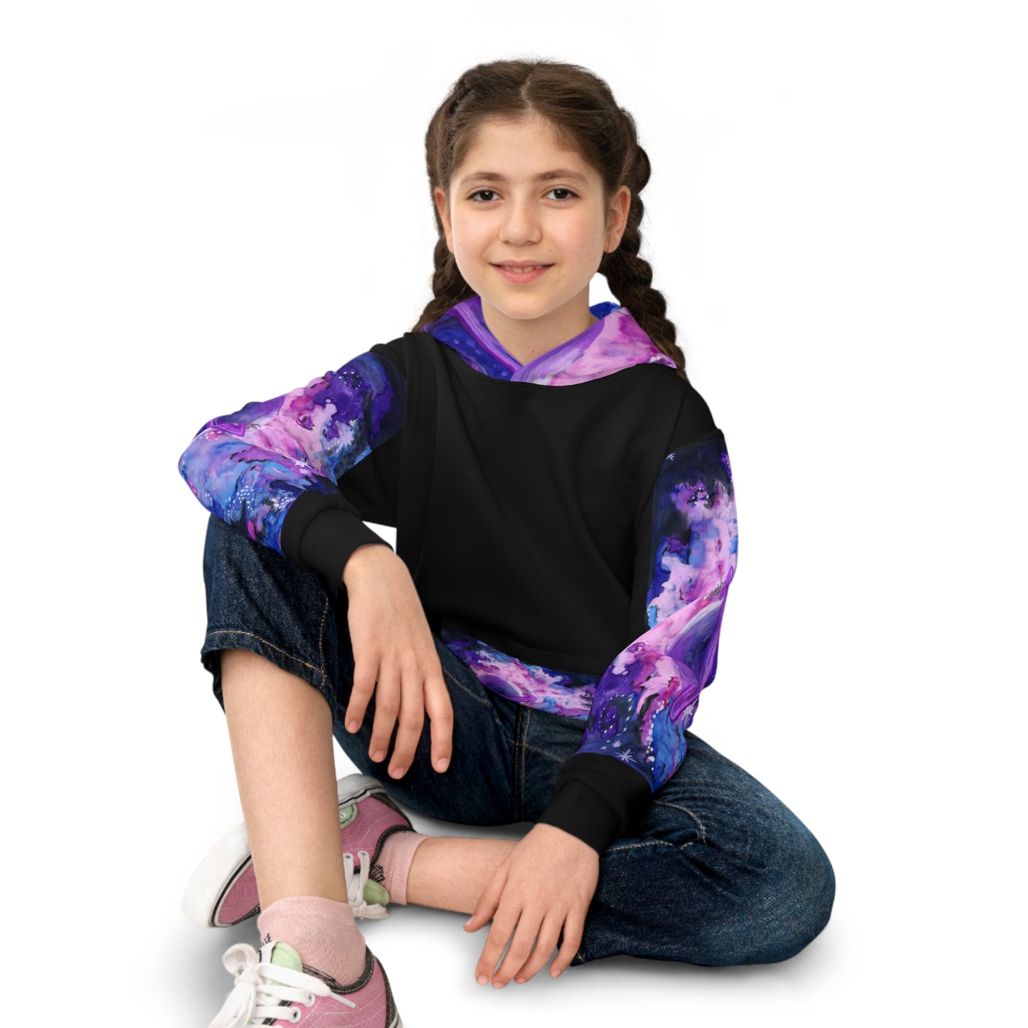 Purple Galaxy Children's Hoodie (AOP)