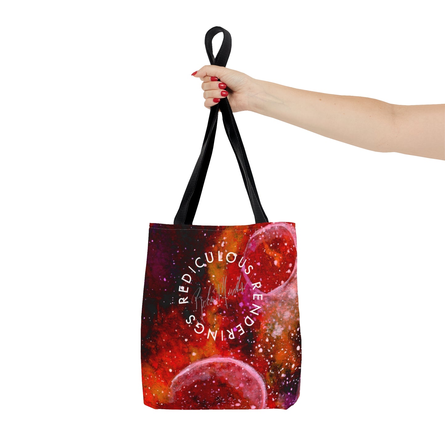 Orange Moons Galaxy Tote