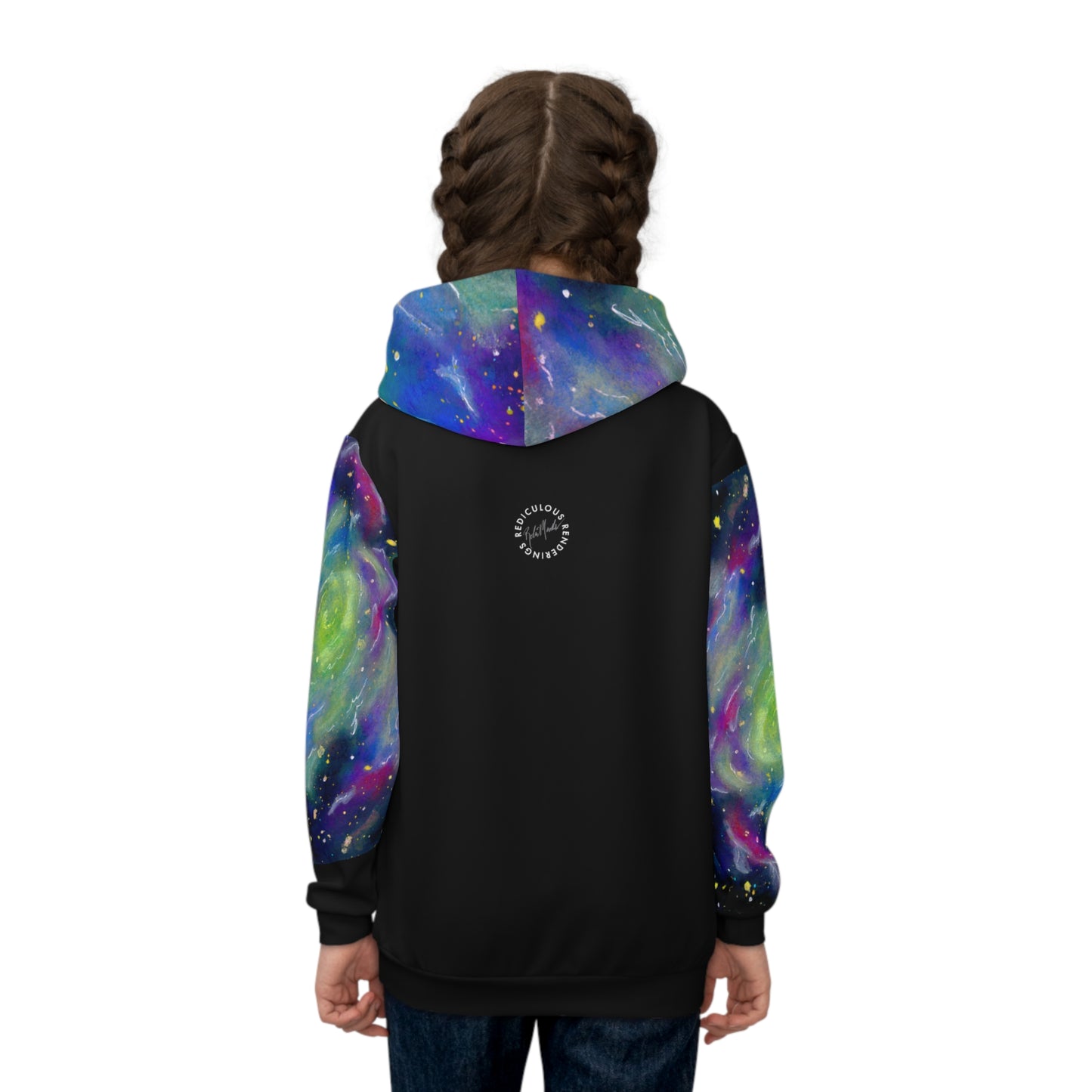 Rainbow Vortex Galaxy Children's Hoodie (AOP)