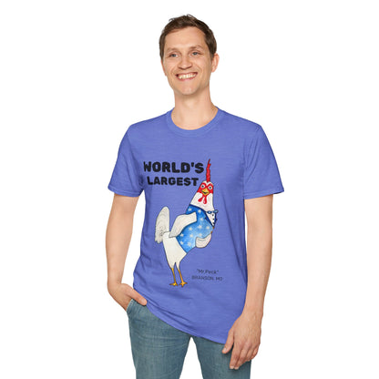 World's Largest Chicken T-Shirt — Funny Patriotic Rooster Tee