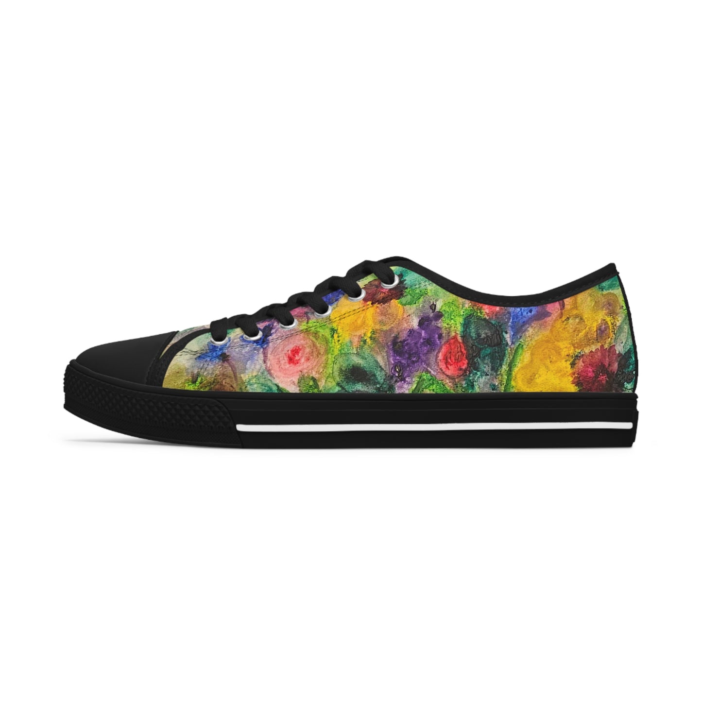 Watercolor Flower Unisex Low Top Sneakers