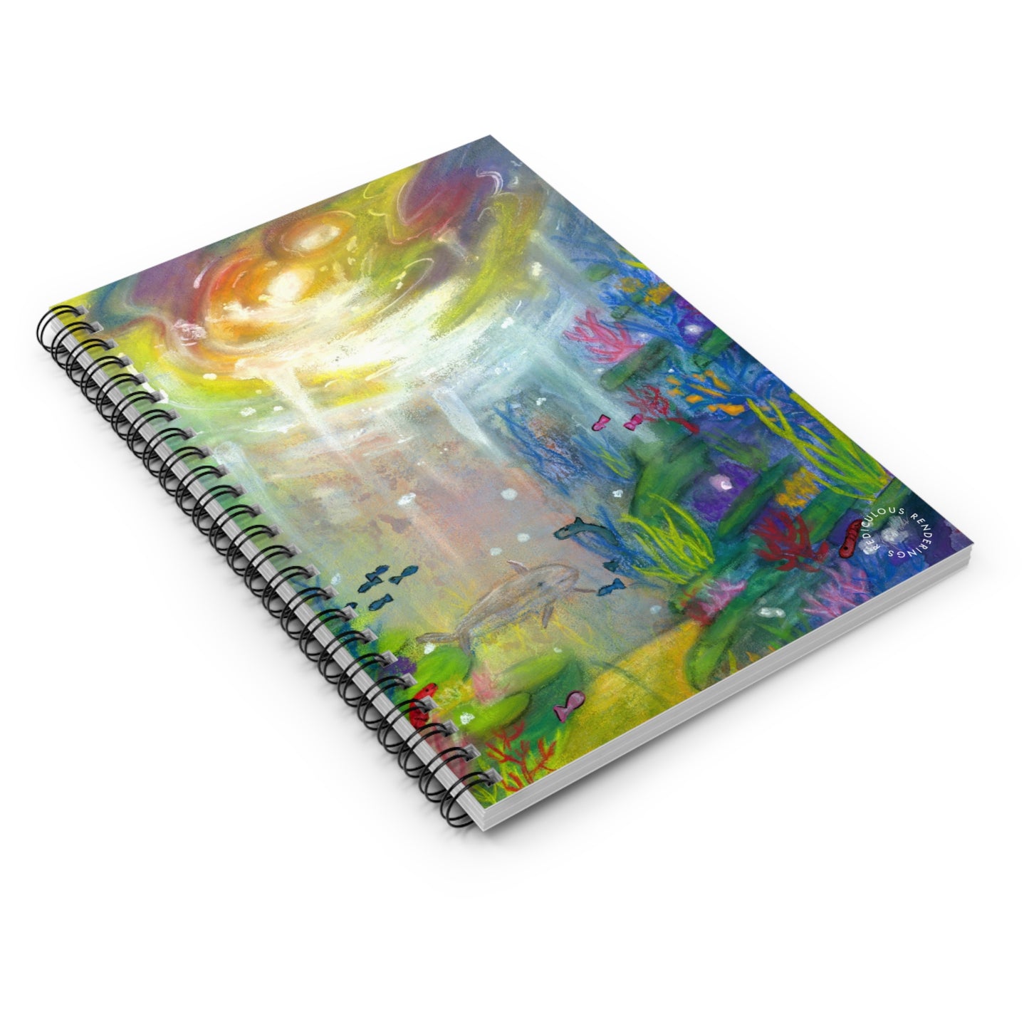 Coral Reef Ruled Line Notebook 118 Pages, Printed Cover