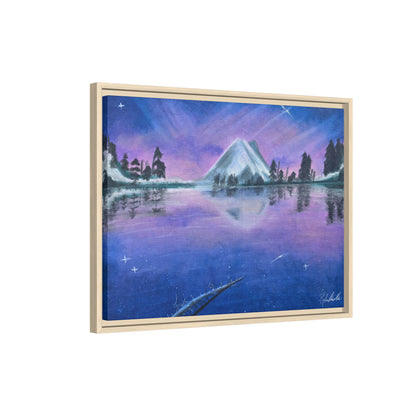 Purple Sky Over Lone Mountain Framed Wall Art