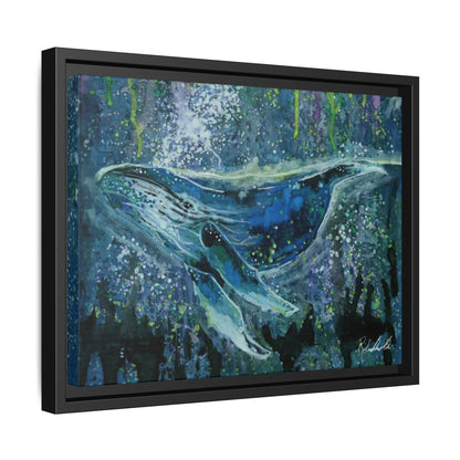 Watercolor Whale Framed Wall Art