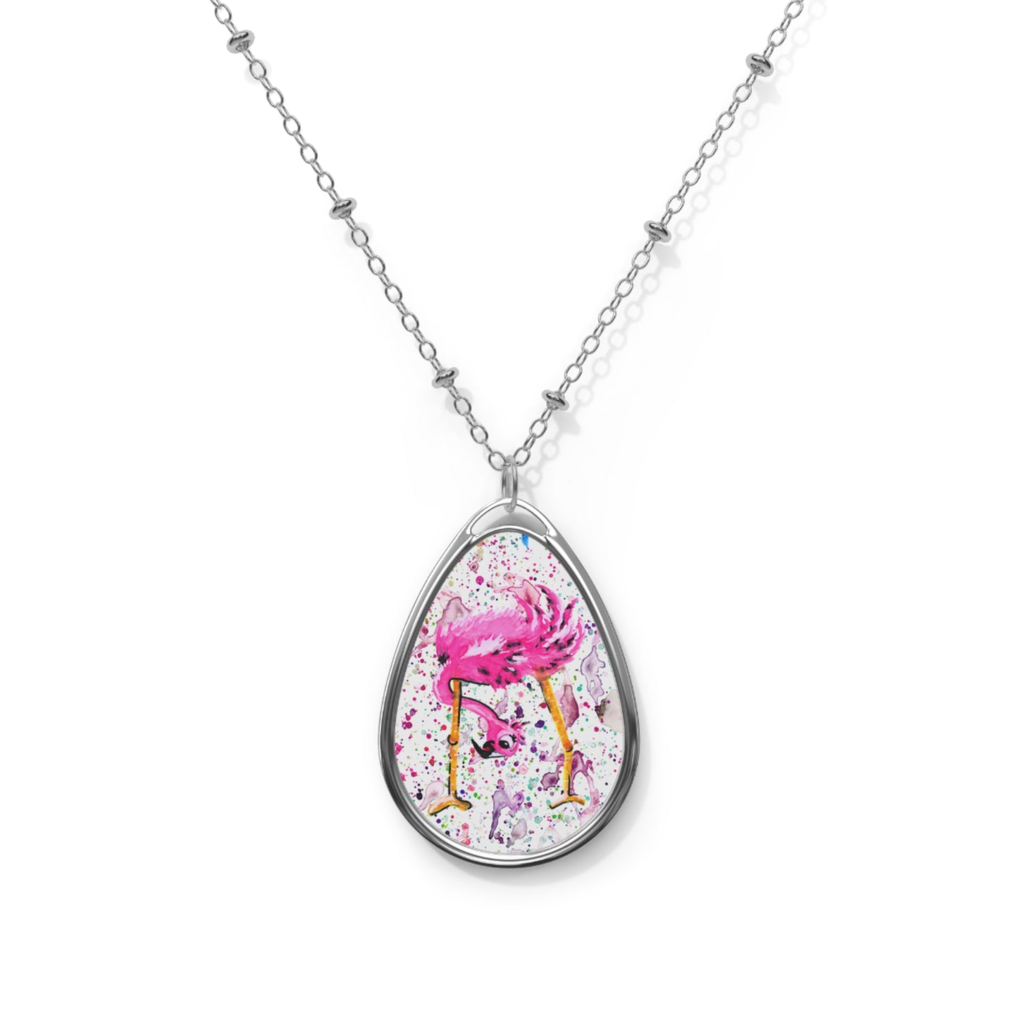 Flamingo 7 Oval Necklace