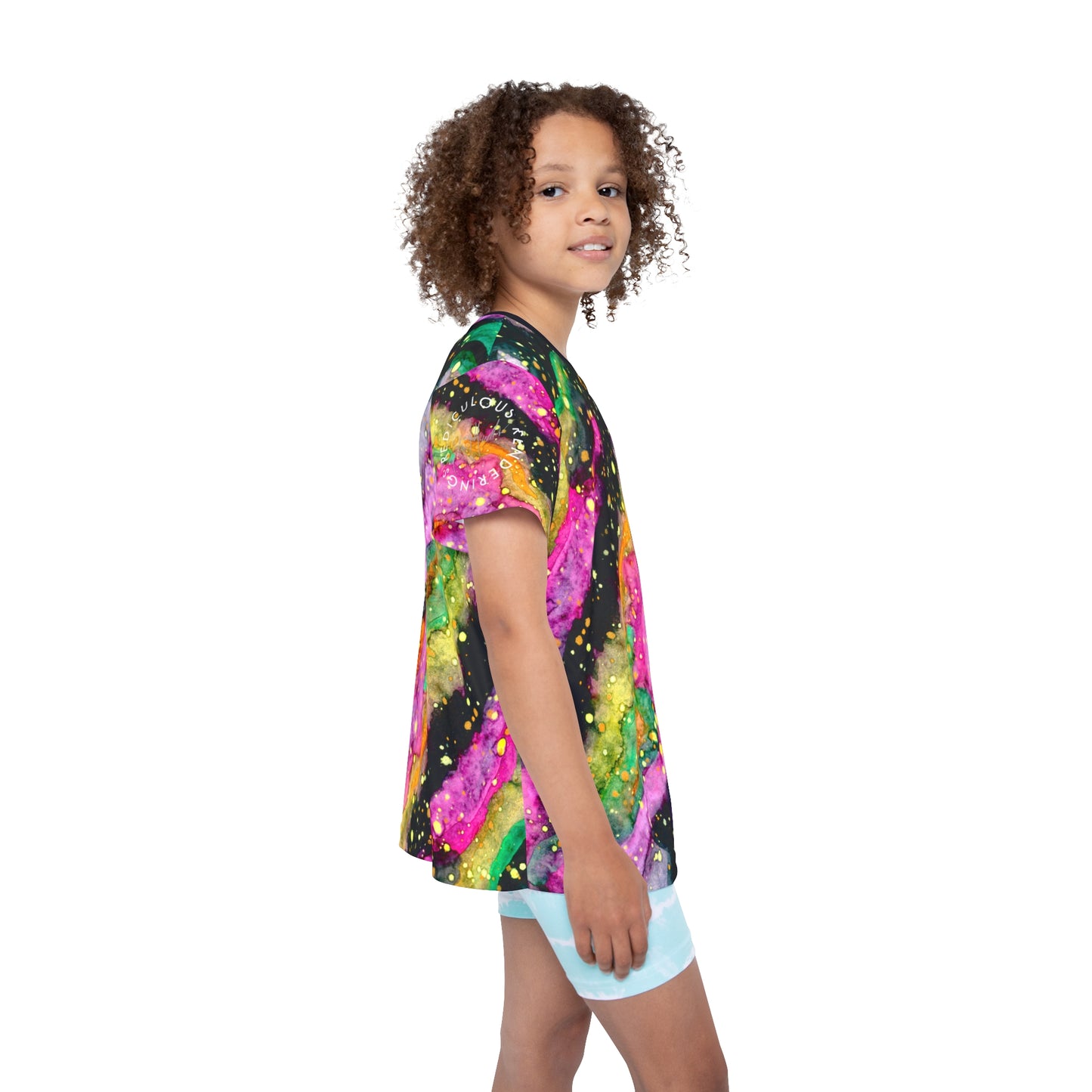 Neon Galaxy Kids Sports Jersey (AOP)