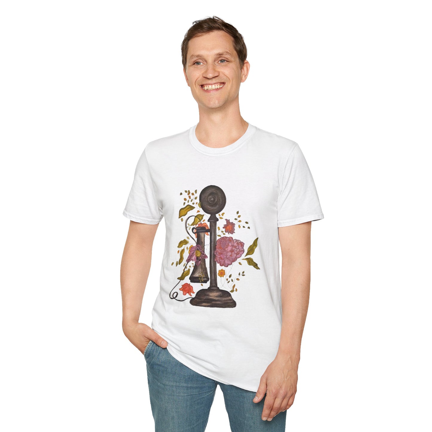 Vintage Phone Unisex Softstyle T-Shirt