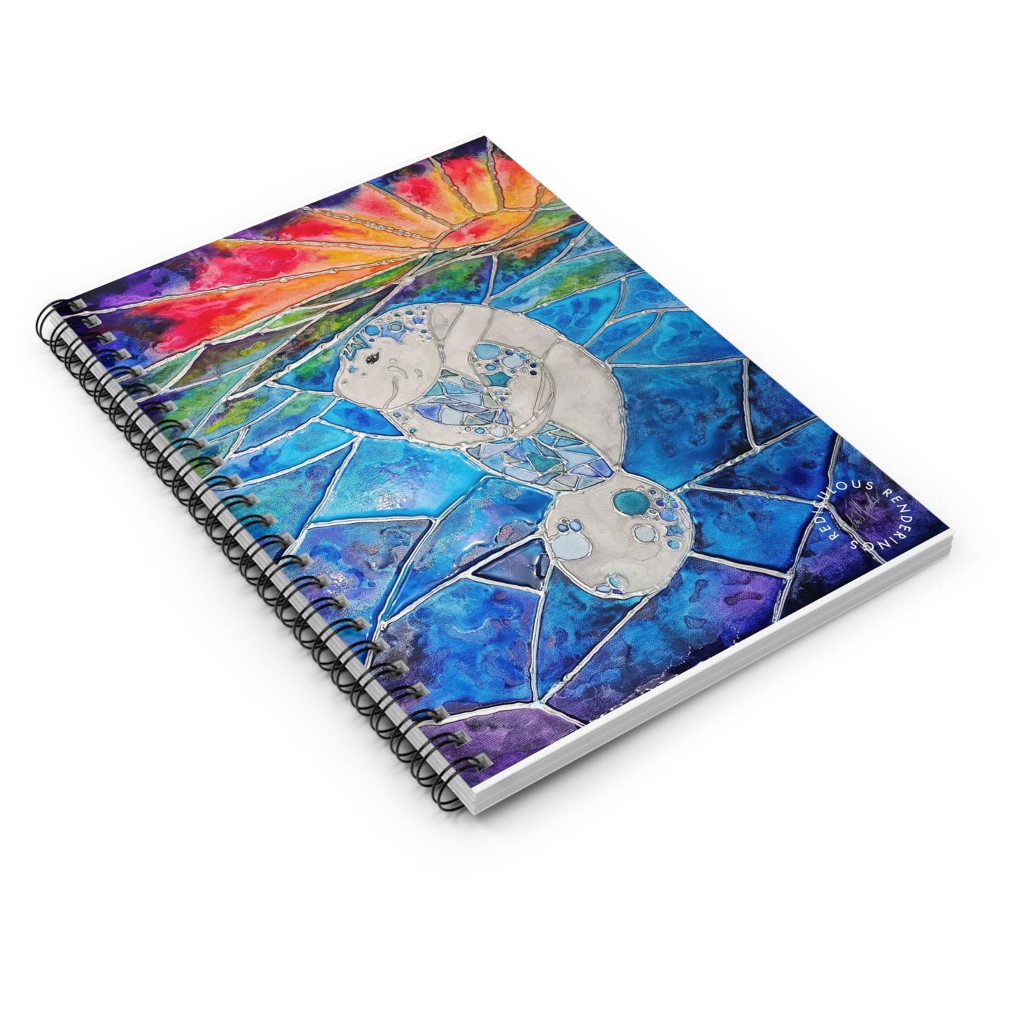 Manatee Spiral Notebook - Ruled Line 118 Pages, Printed Cover