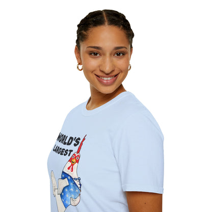 World's Largest Chicken T-Shirt — Funny Patriotic Rooster Tee