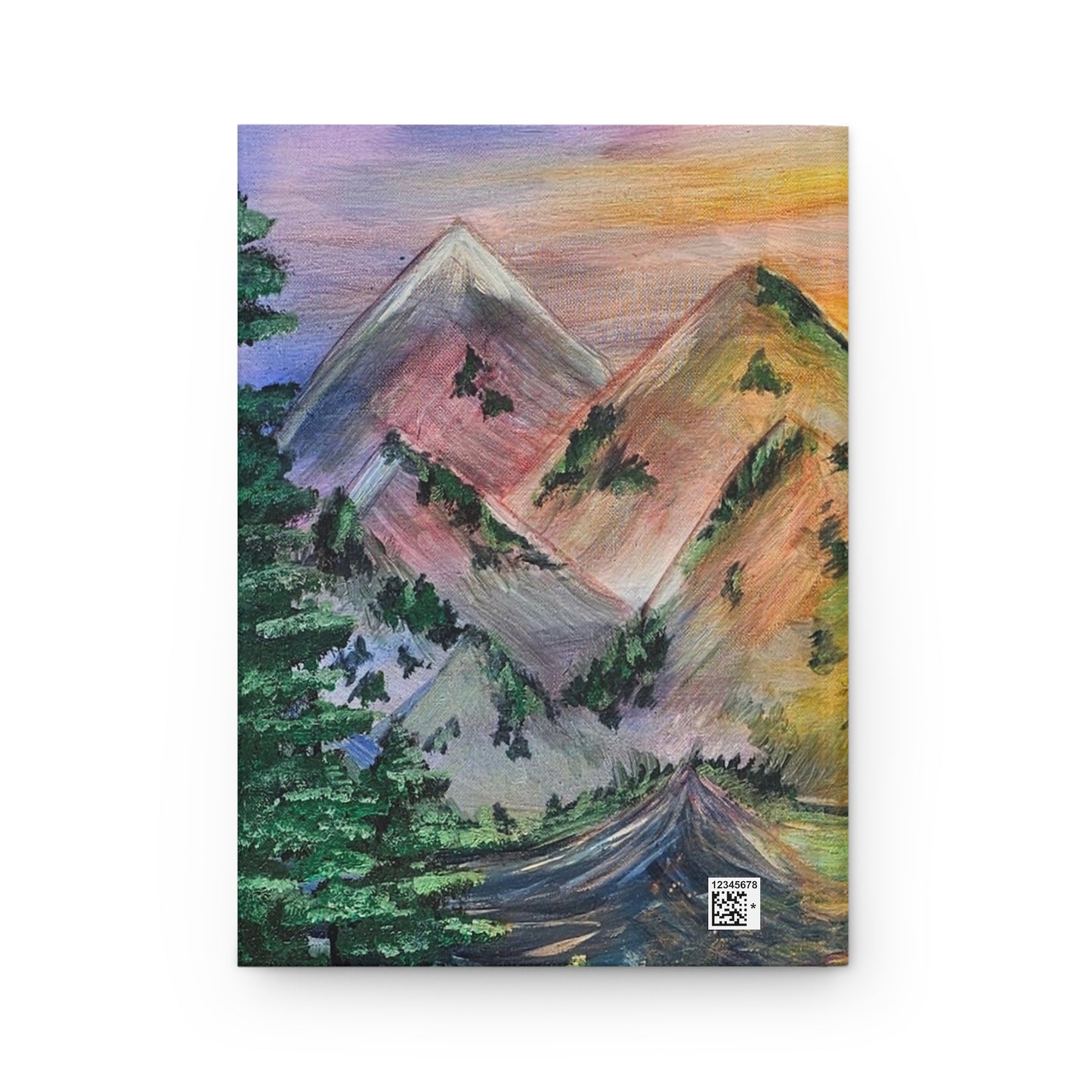 Sunset Mountains Hardcover Journal Matte 150 Pages, Printed Cover