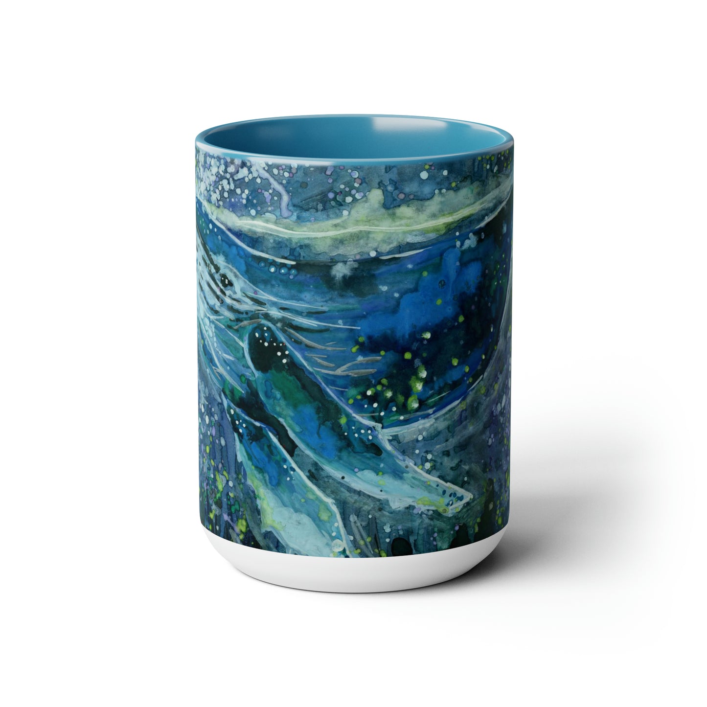 Whale Two-Tone Coffee Mugs, 15oz