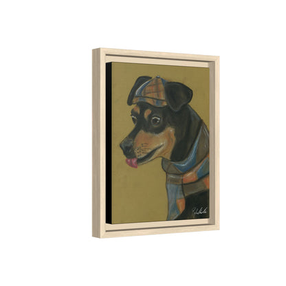 Small Chihuahua Dog in Hat Framed Wall Art