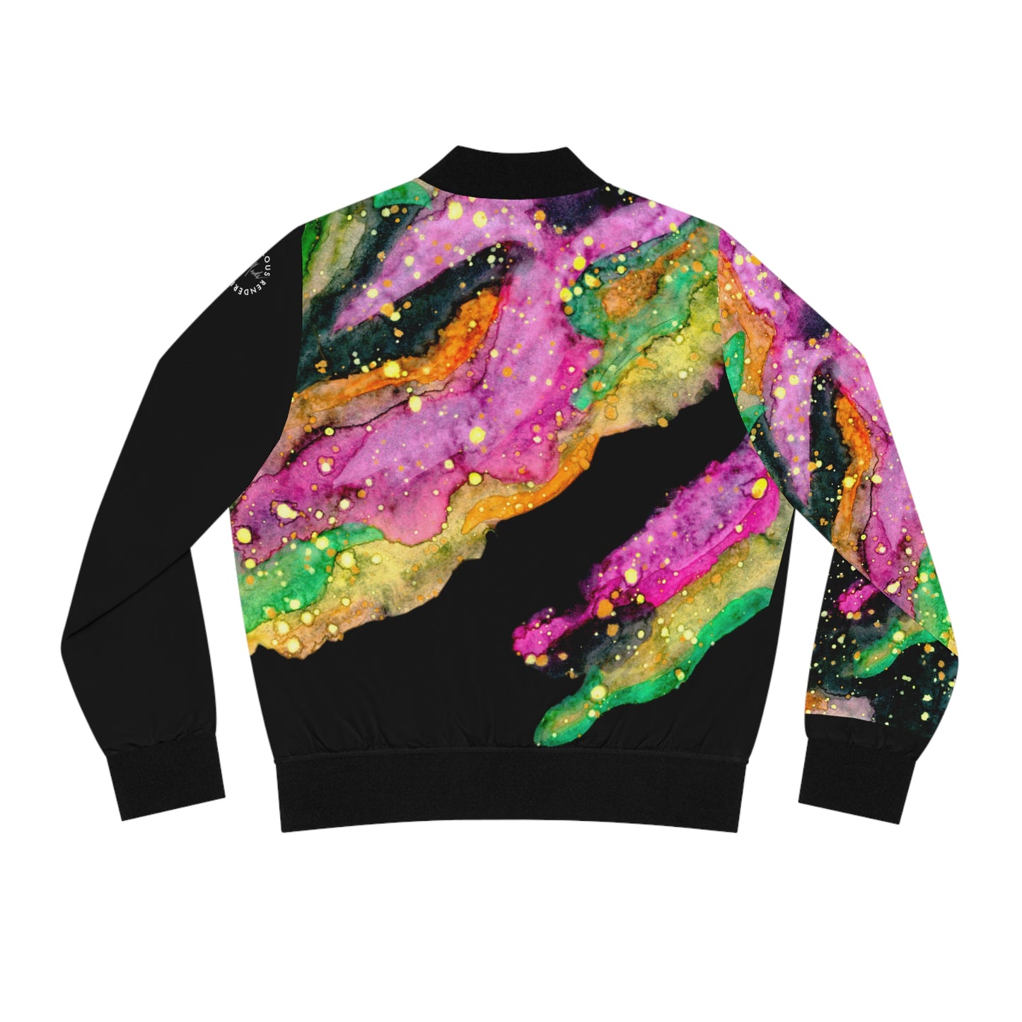 Neon Galaxy Women's Bomber Jacket (AOP)