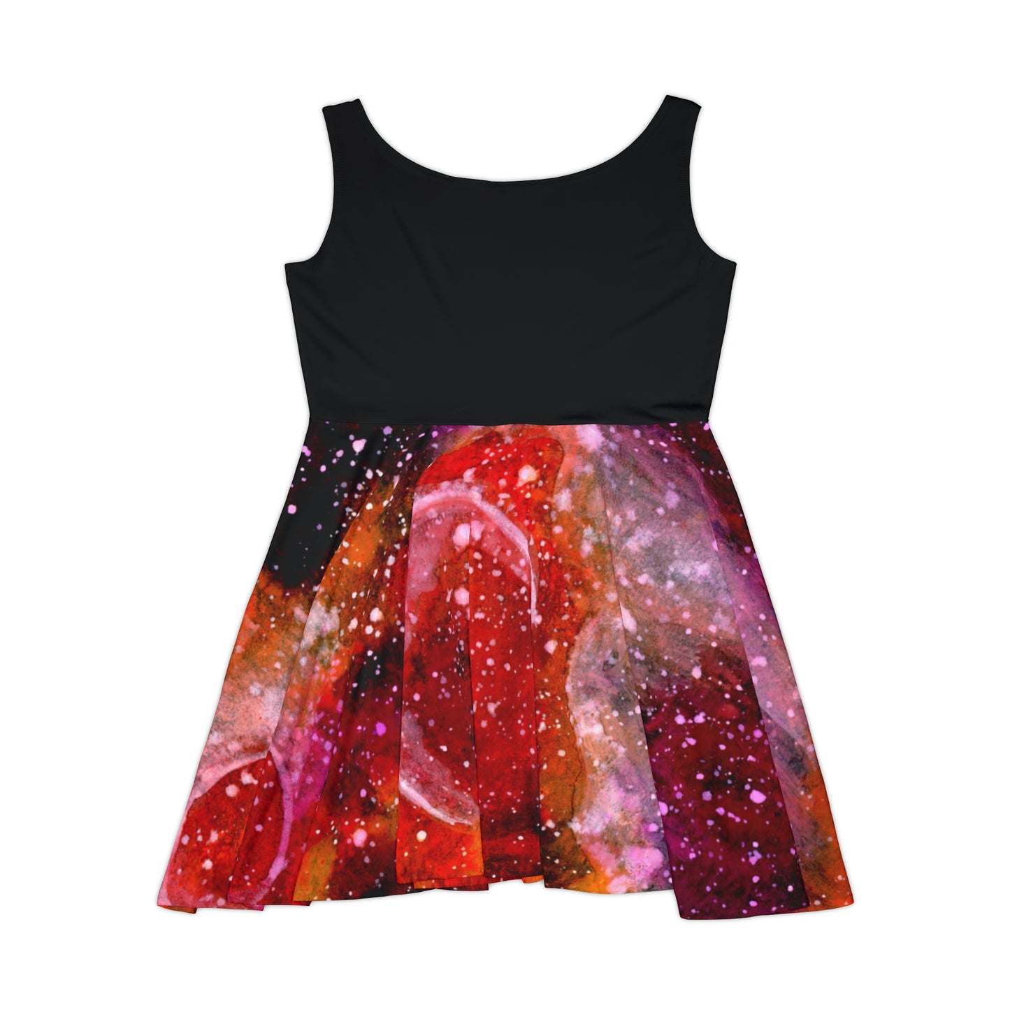 Orange Moons Galaxy Women's Skater Dress (AOP)