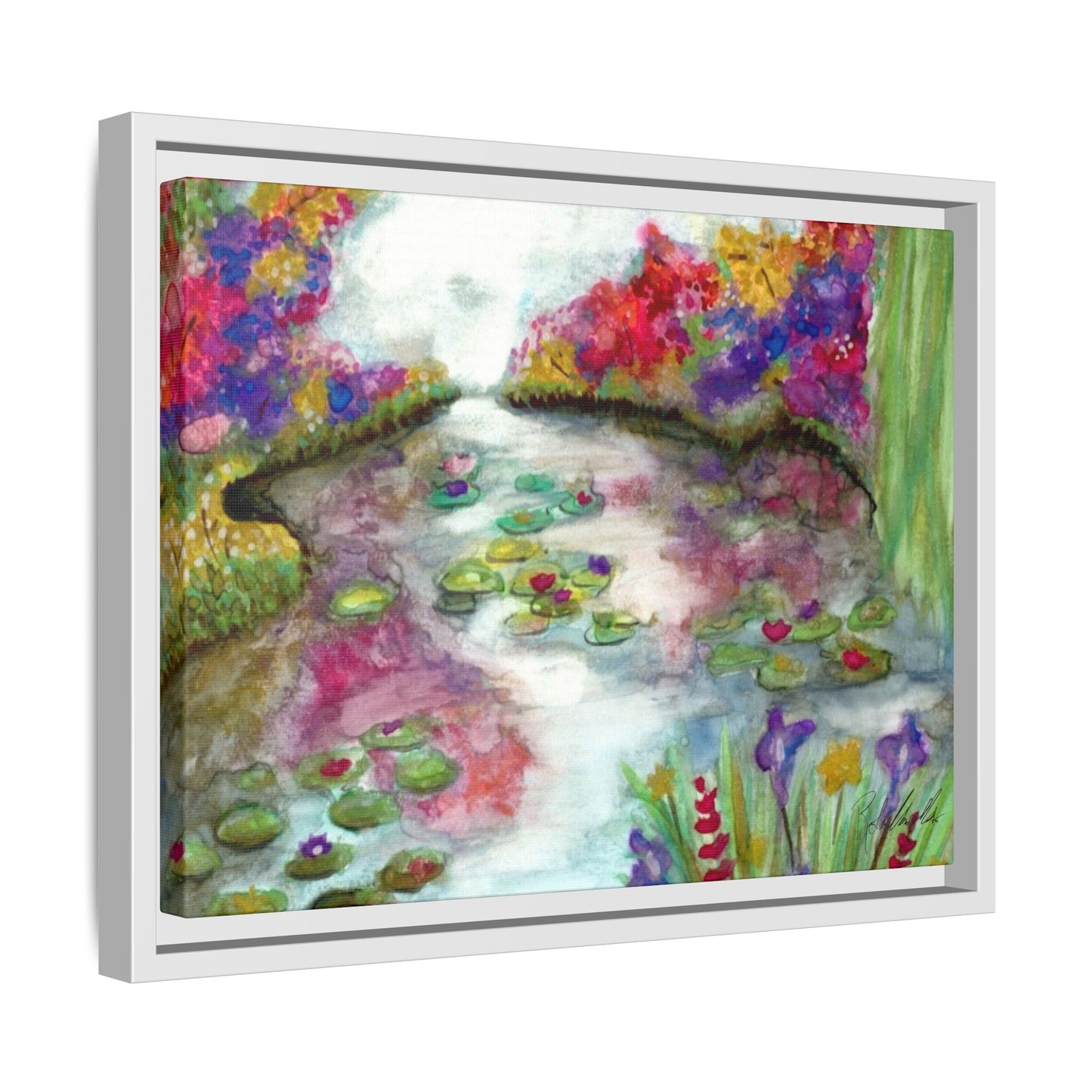 Floral Summer Pond Framed Wall Art
