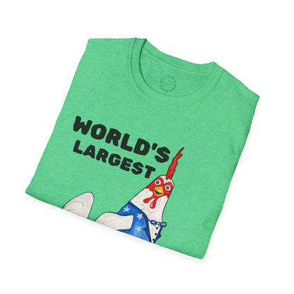 World's Largest Chicken T-Shirt — Funny Patriotic Rooster Tee