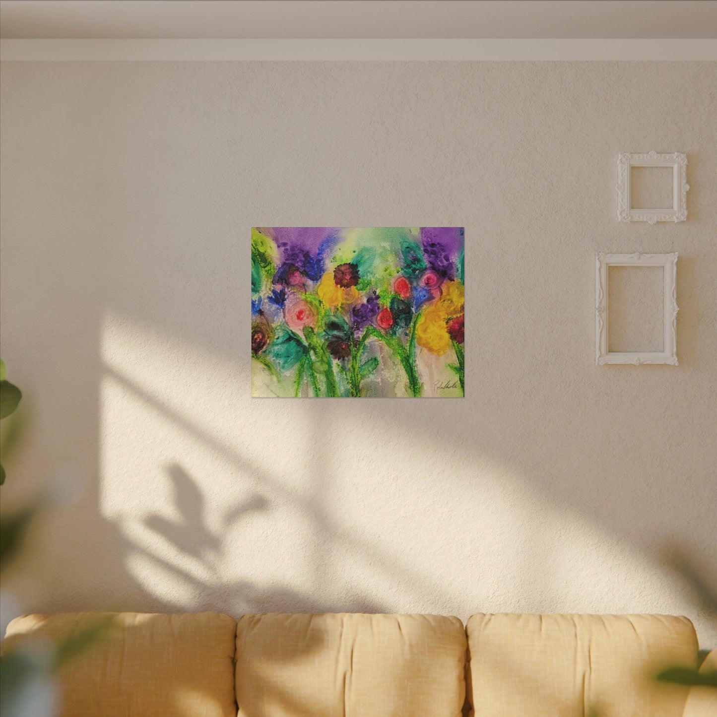 Abstract Flowers Canvas Gallery Wrap