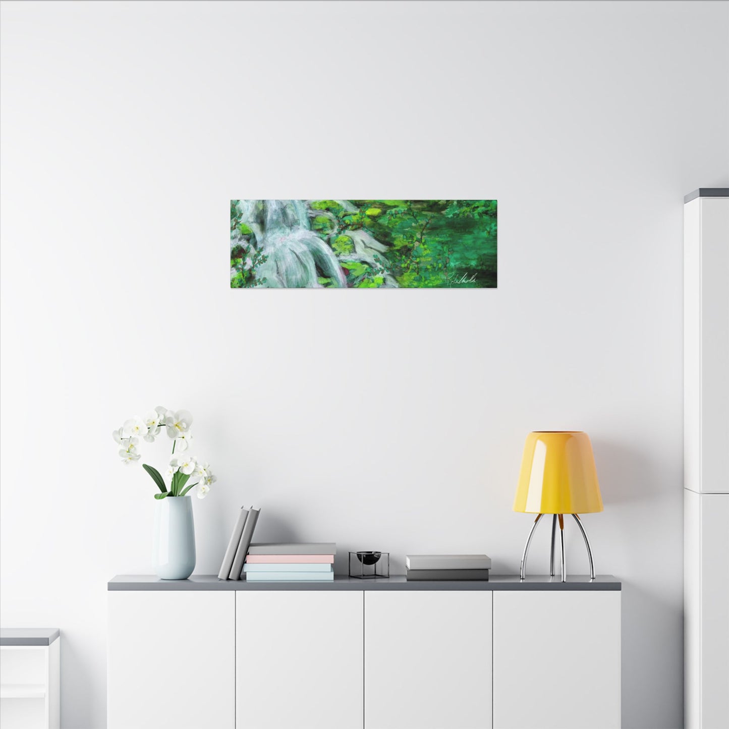 Mossy Waterfall Canvas Gallery Wrap