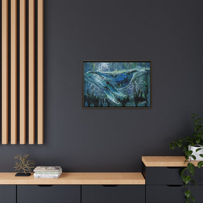 Watercolor Whale Framed Wall Art