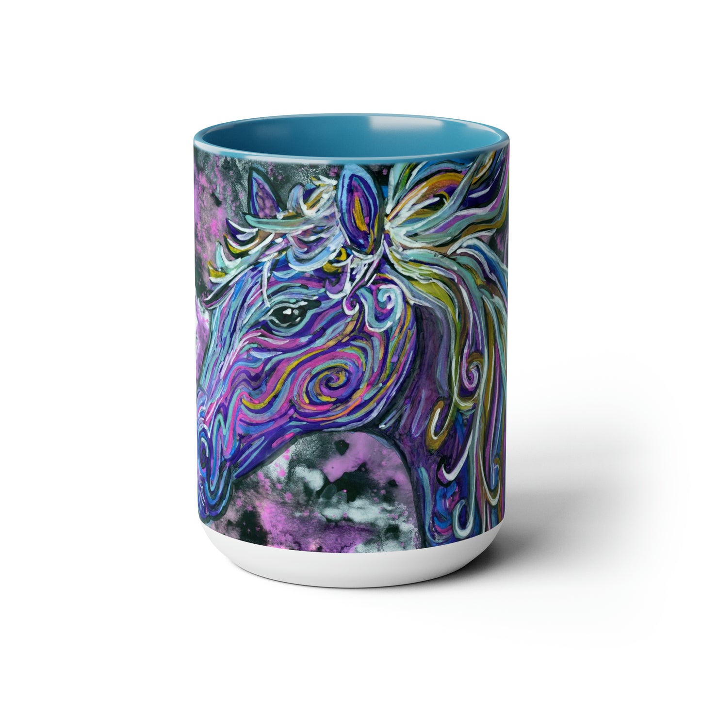 Horse Two-Tone Coffee Mugs, 15oz