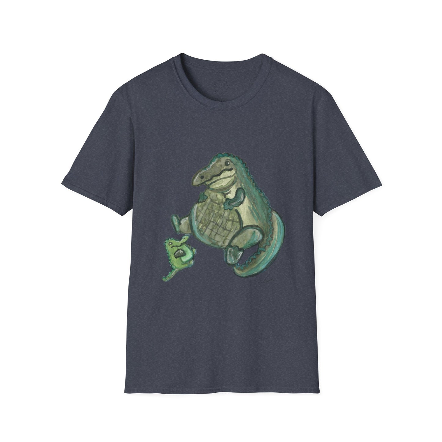 Father Son Alligator Unisex Softstyle Print T-Shirt