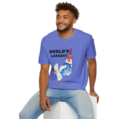 World's Largest Chicken T-Shirt — Funny Patriotic Rooster Tee