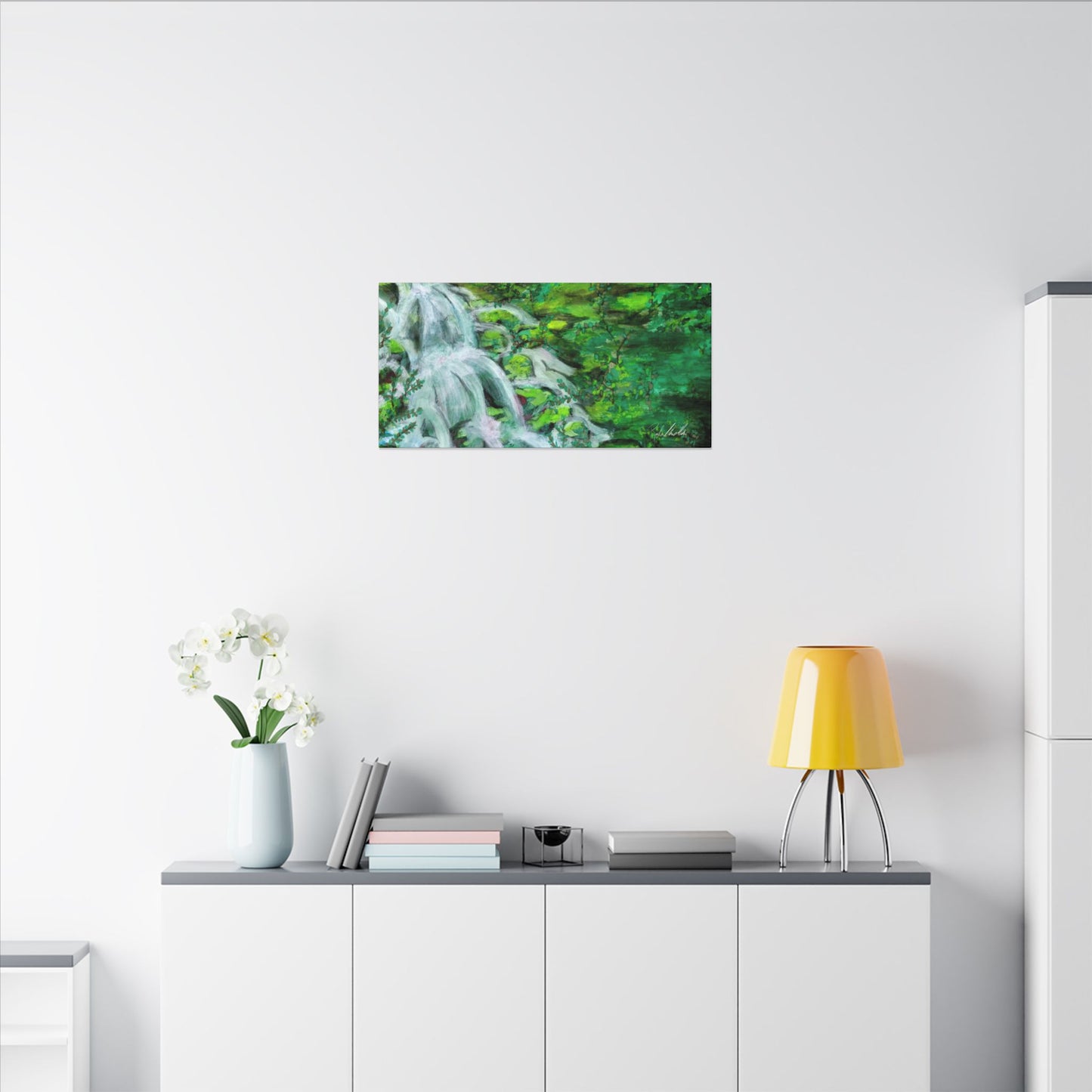 Mossy Waterfall Canvas Gallery Wrap