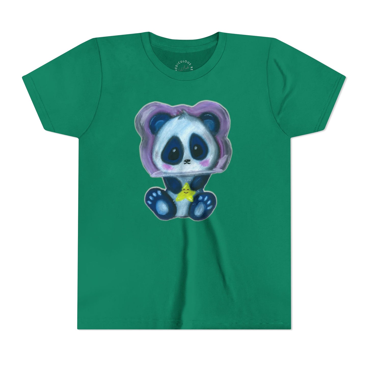 Cute Star Panda Youth Tee — Adorable Cartoon Panda Kids T-Shirt