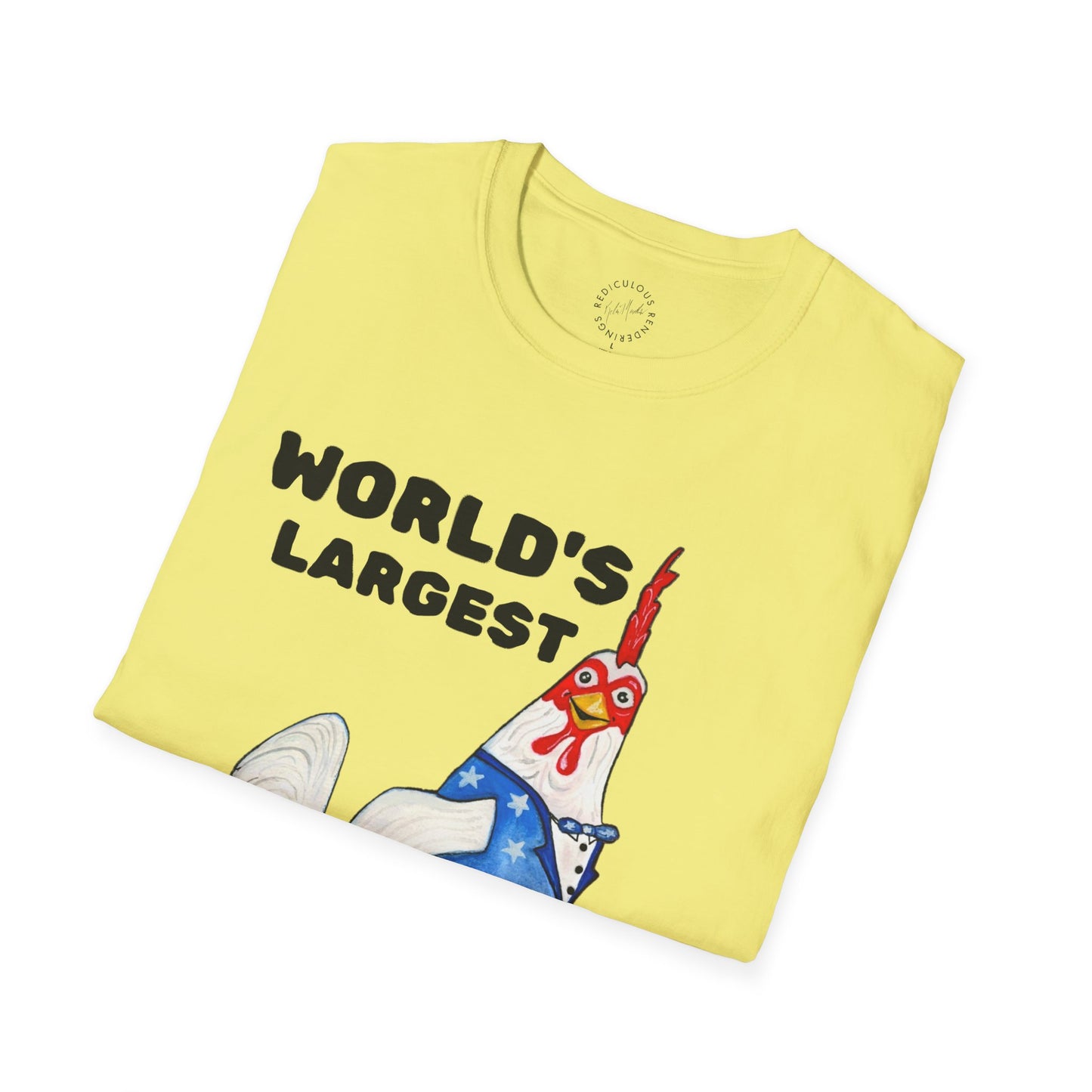 World's Largest Chicken T-Shirt — Funny Patriotic Rooster Tee