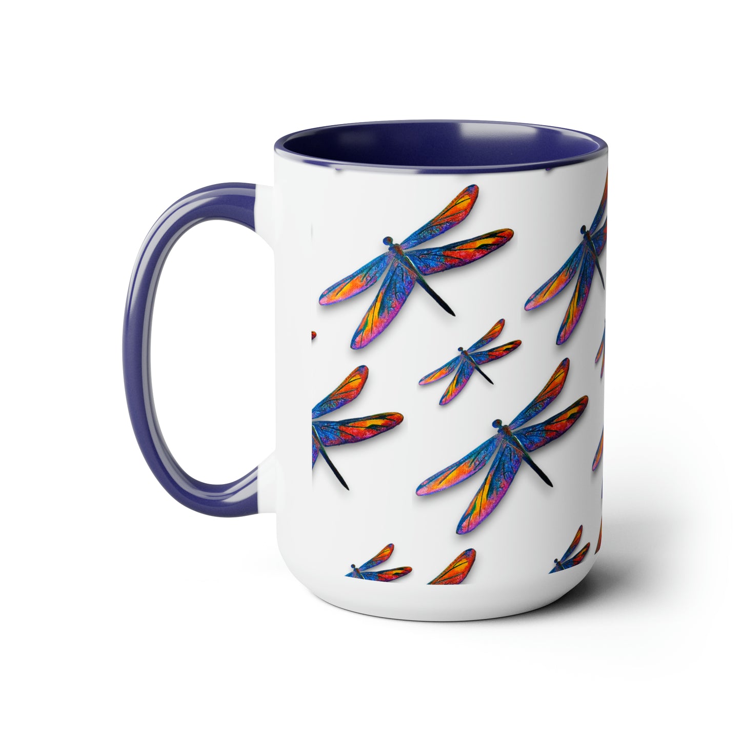 Dragonfly Two-Tone Coffee Mugs, 15oz