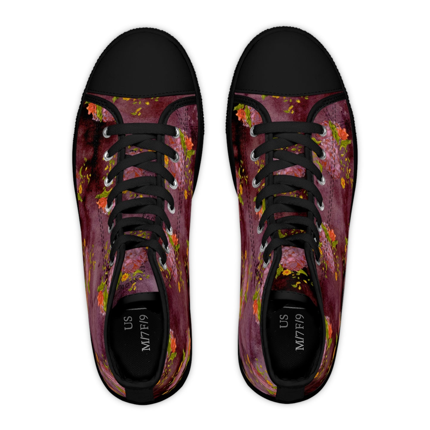 Vintage Flowers Unisex Classic High Top Sneakers