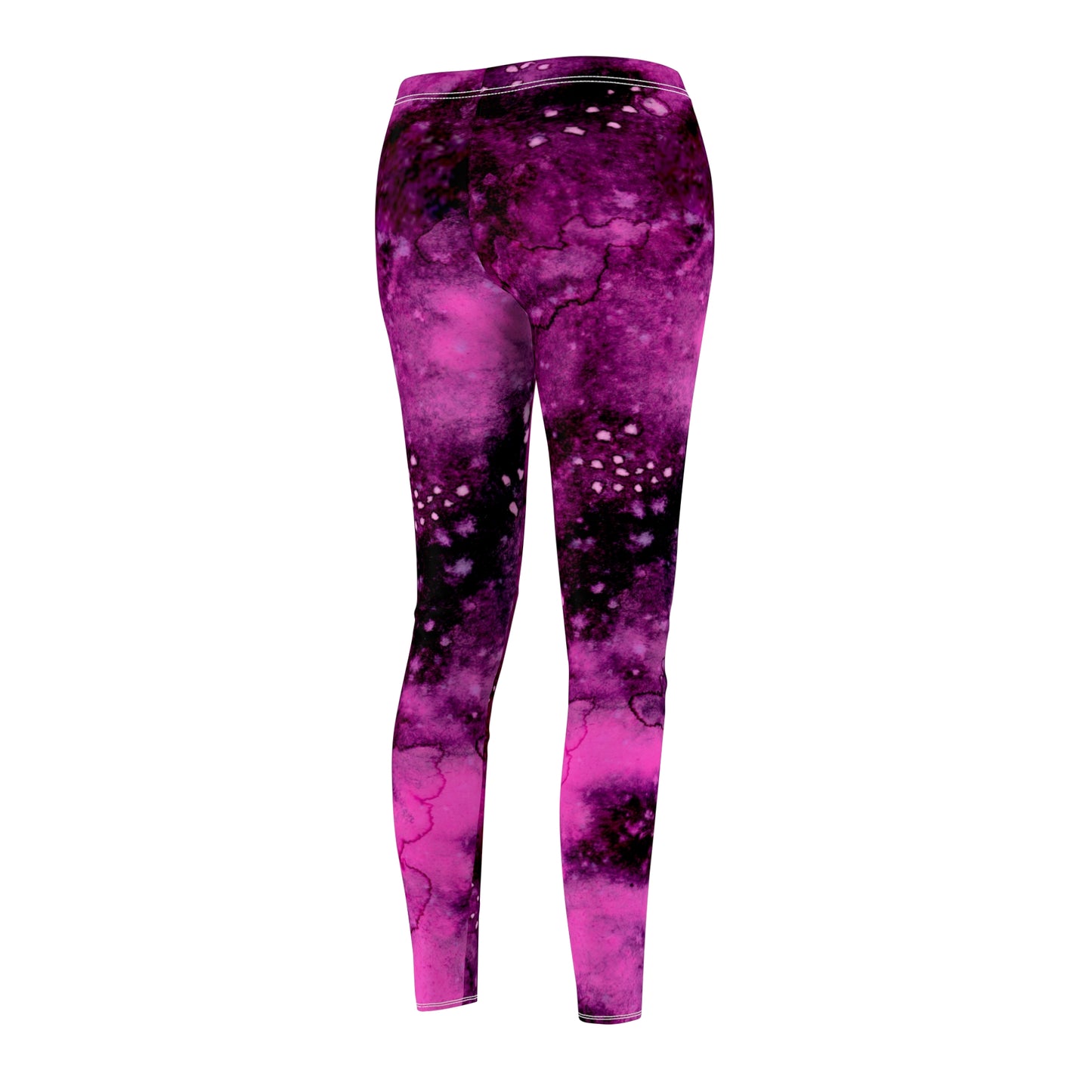 Rose Colored Galaxy Women's Cut & Sew Casual Leggings (AOP)