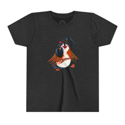 Kids Dancing Penguin Tee — Cute 60s Retro Penguin Graphic Youth T‑Shirt