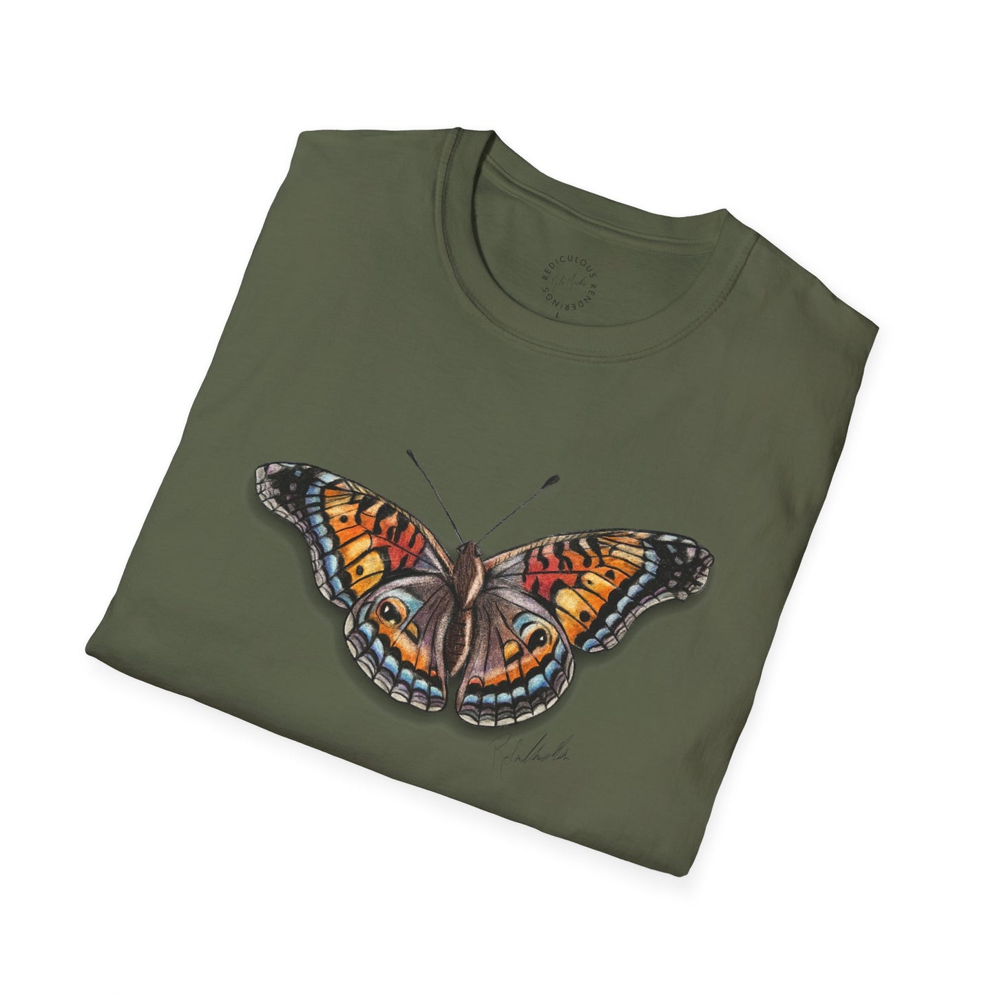 Butterfly Unisex Softstyle Print T-Shirt