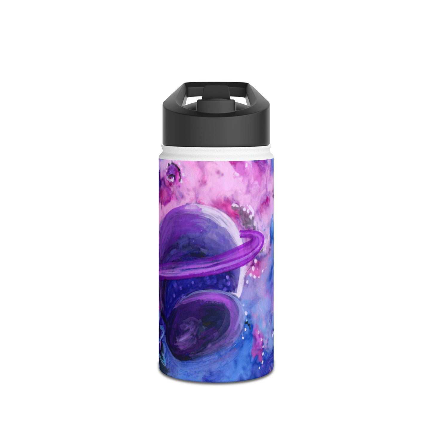 Purple Galaxy Stainless Steel Water Bottle, Standard Lid