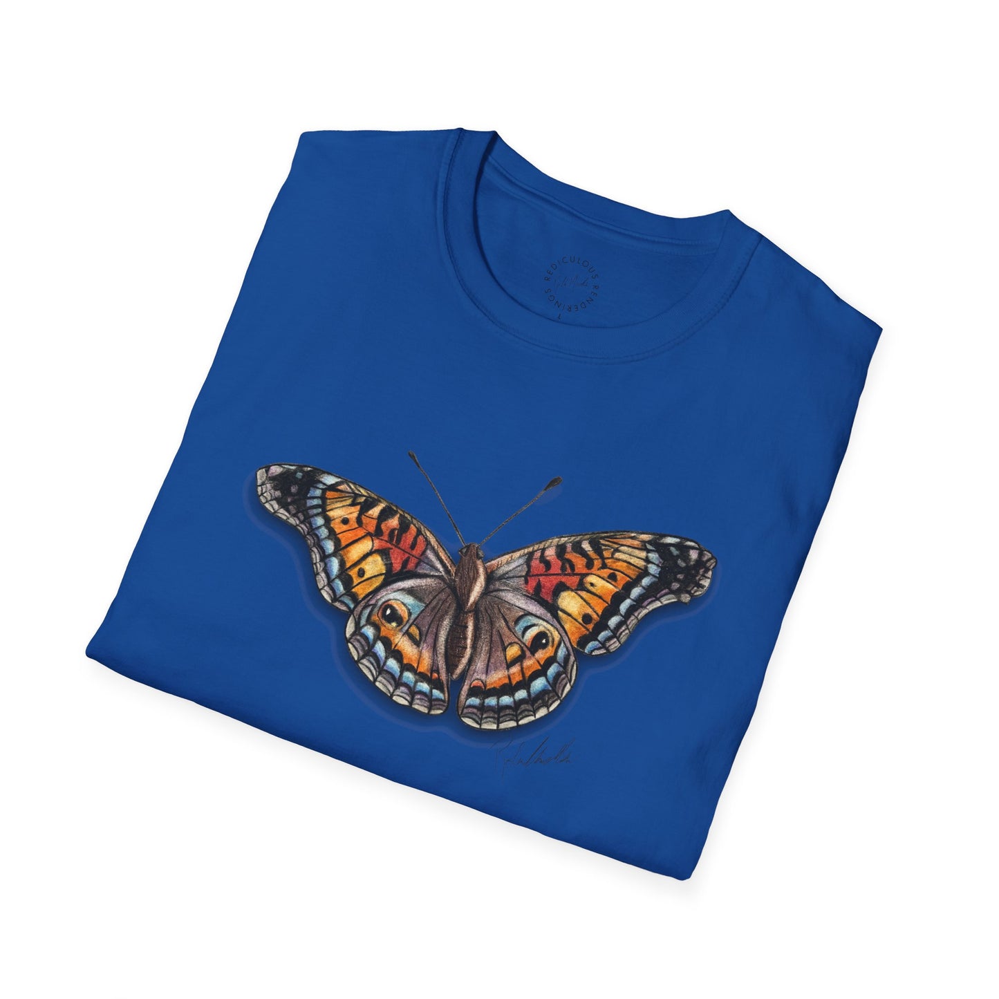 Butterfly Unisex Softstyle Print T-Shirt