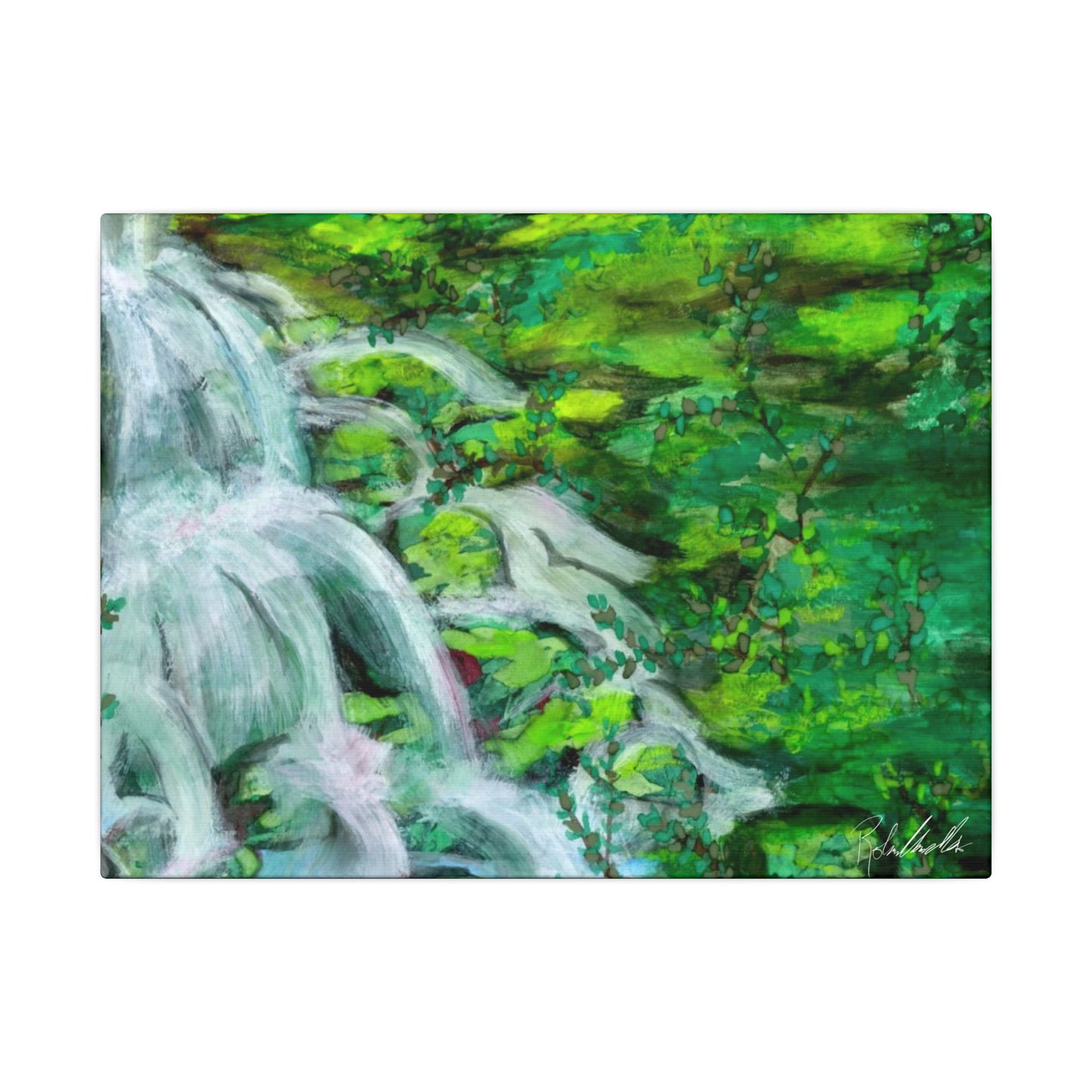 Mossy Waterfall Canvas Gallery Wrap