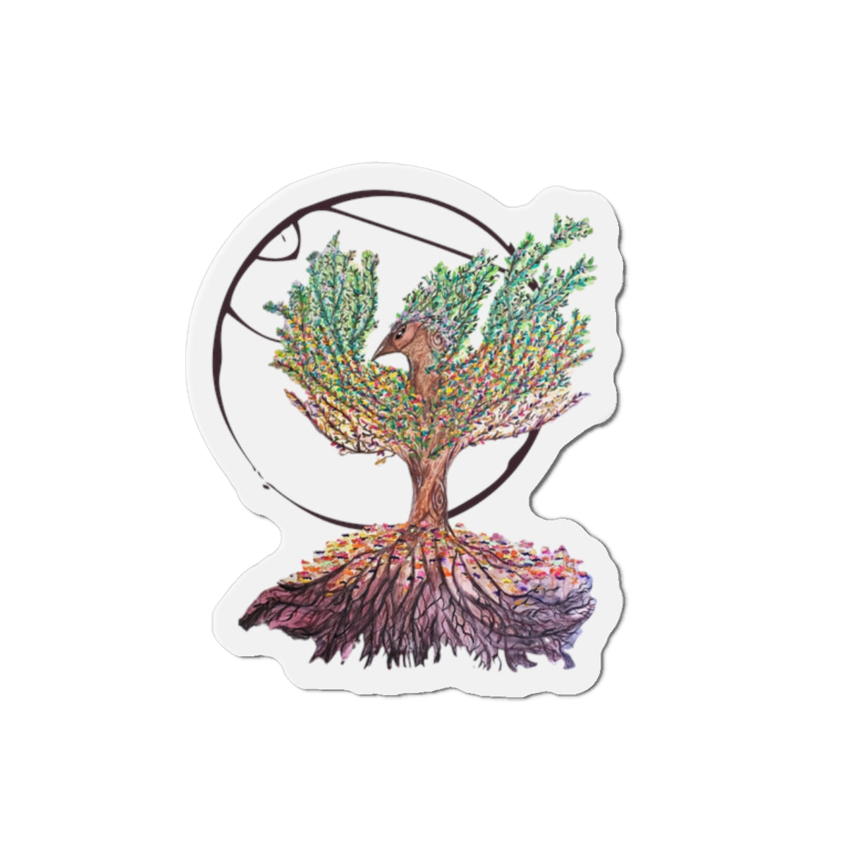 Phoenix Tree Die-Cut Magnets