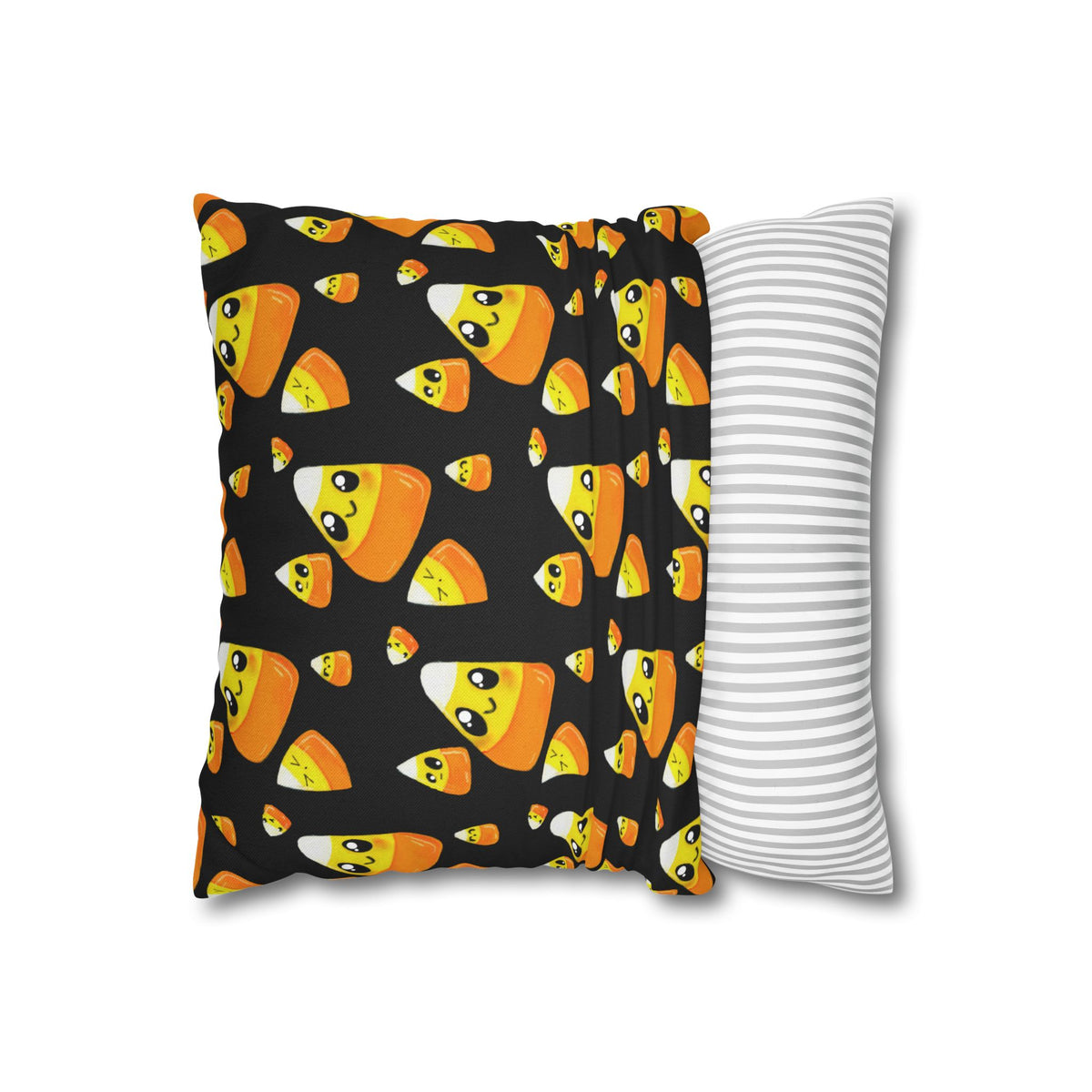 Cute Candy Corn Pattern Pillowcase — Halloween Decorative Throw Pillow Cover