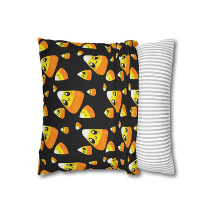 Cute Candy Corn Pattern Pillowcase — Halloween Decorative Throw Pillow Cover