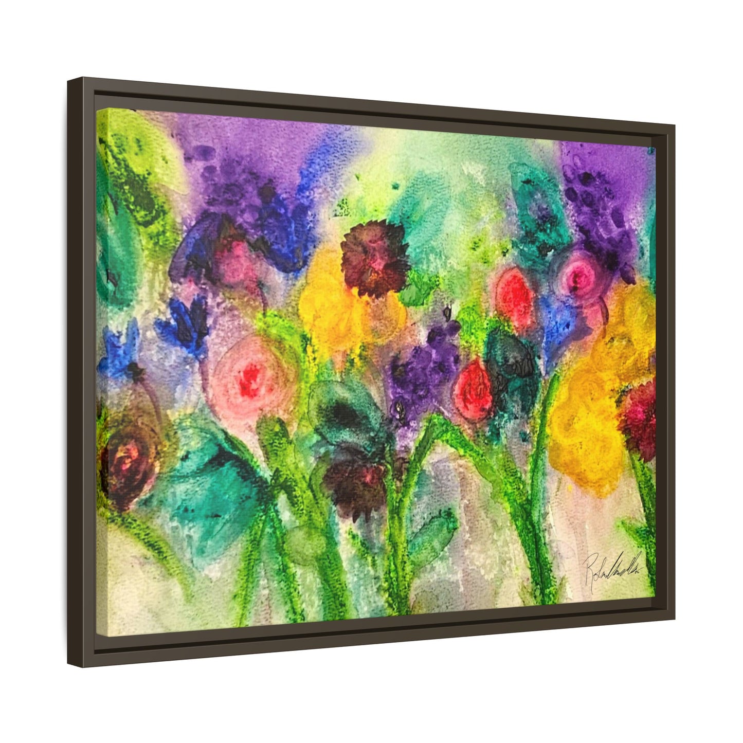 Abstract Flowers Framed Wall Art