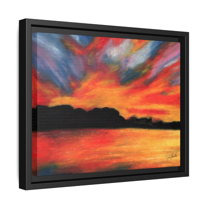 Sunset Over The Lake Framed Wall Art