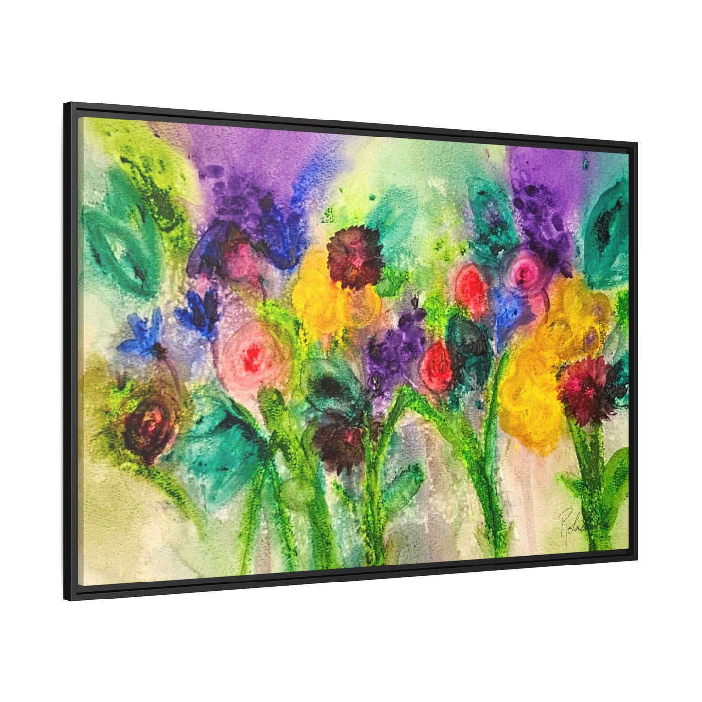 Abstract Flowers Framed Wall Art