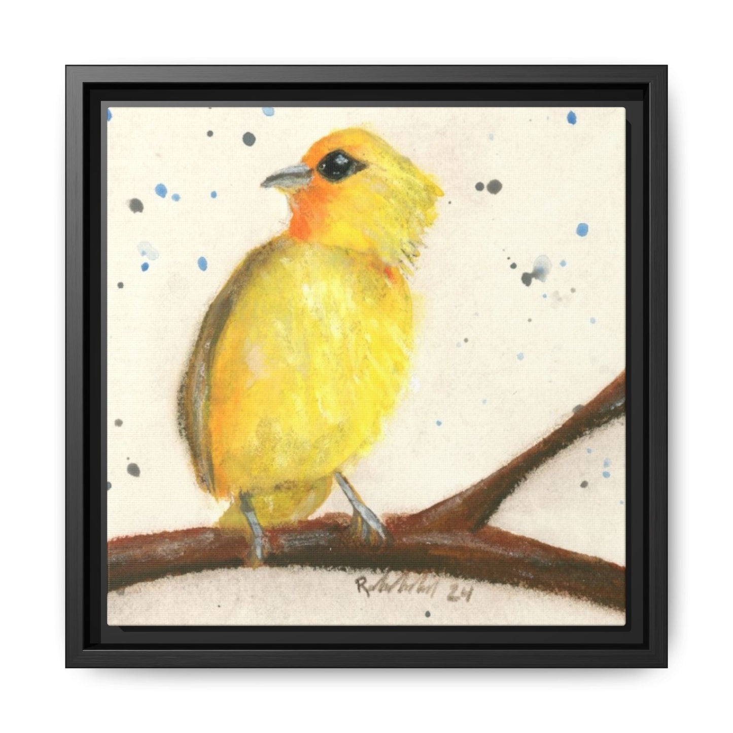 Yellow Canary Bird Framed Wall Art
