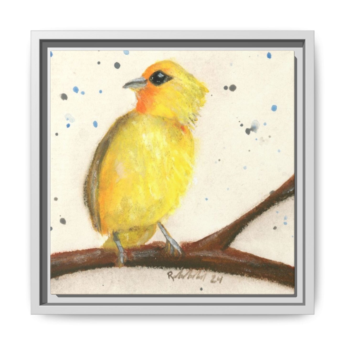 Yellow Canary Bird Framed Wall Art