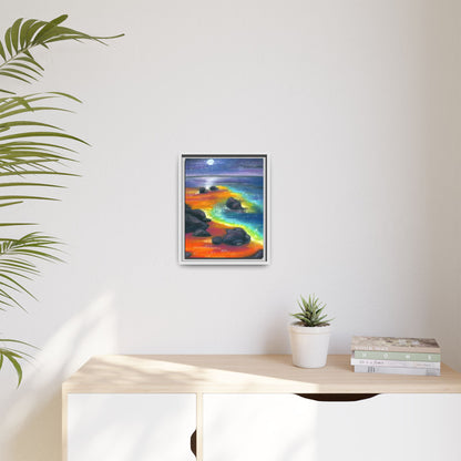 Beach at Night Frame Wall Art