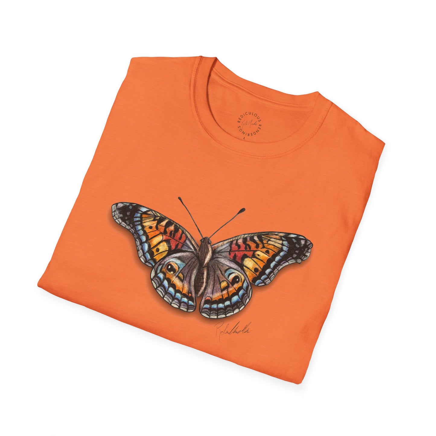 Butterfly Unisex Softstyle Print T-Shirt