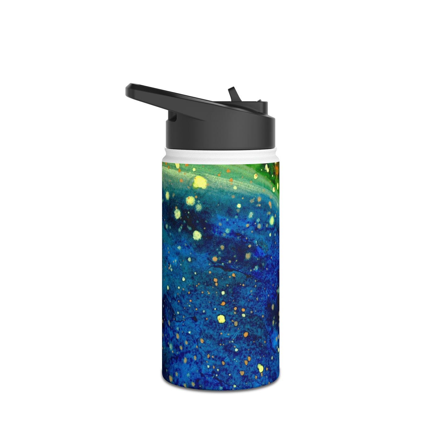 Blue Planet Galaxy Stainless Steel Water Bottle, Standard Lid